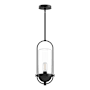 Alora Lighting Cyrus 8" Wide Outdoor Mini Pendant with Clear Glass Shade Matte Black