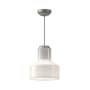 Alora Lighting Westlake 11" Wide Pendant with Glossy Opal Glass Shade Brushed Nickel