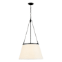 Alora Lighting Speakeasy 18" Wide Pendant with Linen Shade Matte Black