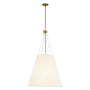 Alora Lighting Manila 3 Light 23" Wide Pendant with Linen Shade Aged Gold