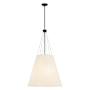 Alora Lighting Manila 3 Light 23" Wide Pendant with Linen Shade Matte Black