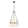 Alora Lighting Oliver 18" Wide Pendant with Linen Shade Matte Black