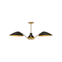 Alora Lighting Oscar 3 Light 36" Wide Chandelier Matte Black / Aged Gold