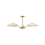 Alora Lighting Oscar 3 Light 36" Wide Chandelier White / Aged Gold