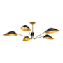 Alora Lighting Oscar 5 Light 46" Wide Chandelier Matte Black / Aged Gold