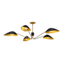 Alora Lighting Oscar 5 Light 46" Wide Chandelier Matte Black / Aged Gold