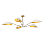 Alora Lighting Oscar 5 Light 46" Wide Chandelier White / Aged Gold