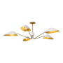 Alora Lighting Oscar 5 Light 46" Wide Chandelier White / Aged Gold