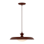 Alora Lighting Minori 16" Wide Pendant with Metal and Opal Glass Shades Burgundy