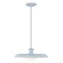 Alora Lighting Minori 16" Wide Pendant with Metal and Opal Glass Shades Cerulean