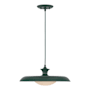 Alora Lighting Minori 16" Wide Pendant with Metal and Opal Glass Shades Pine Green