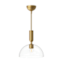 Alora Lighting Jude 12" Wide Pendant with Clear Glass Shade Brushed Gold