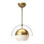 Alora Lighting Lucy 12" Wide Pendant with Opal Glass Shade Brushed Gold