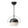 Alora Lighting Lucy 12" Wide Pendant with Opal Glass Shade Matte Black