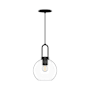 Alora Lighting Soji 8" Wide Mini Pendant with Clear Glass Shade Matte Black