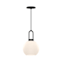 Alora Lighting Soji 8" Wide Mini Pendant with Frosted Glass Shade Matte Black