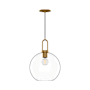 Alora Lighting Soji 10" Wide Mini Pendant with Clear Glass Shade Aged Gold