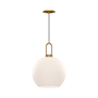 Alora Lighting Soji 10" Wide Mini Pendant with Frosted Glass Shade Aged Gold