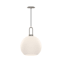 Alora Lighting Soji 10" Wide Mini Pendant with Frosted Glass Shade Brushed Nickel