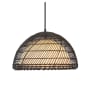 Alora Lighting Bondi 16" Wide Pendant Matte Black / Opal Glass