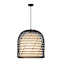Alora Lighting Bondi 20" Wide Pendant Matte Black / Opal Glass