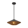 Alora Lighting Daphne 15" Wide Pendant Matte Black / Brown Cotton Rope