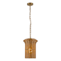 Alora Lighting Kai 11" Wide Pendant with Rattan Shade Brushed Gold