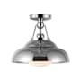 Alora Lighting Palmetto 12" Wide Semi-flush Ceiling Fixture Polished Nickel / Glossy Opal Glass