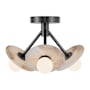 Alora Lighting Dahlia 13" Wide LED Semi-flush Ceiling Fixture Urban Bronze / Alabaster