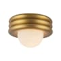Alora Lighting Harvey 12" Wide Flush Mount Bowl Ceiling Fixture with Opal Glass Shade Brushed Gold