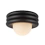 Alora Lighting Harvey 12" Wide Flush Mount Bowl Ceiling Fixture with Opal Glass Shade Matte Black