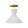 Alora Lighting Betty 13" Wide Semi-flush Ceiling Fixture Aged Gold / Opal Glass