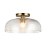 Alora Lighting Sylvia 12" Wide Semi-Flush Ceiling Fixture Brushed Gold / Clear Glass