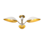 Alora Lighting Oscar 3 Light 32" Wide Semi-Flush Ceiling Fixture White / Aged Gold
