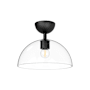 Alora Lighting Jude 12" Wide Semi-Flush Ceiling Fixture with Clear Glass Shade Matte Black
