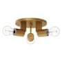 Alora Lighting Claire 3 Light 12" Wide Flush Mount Ceiling Fixture Aged Gold