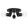 Alora Lighting Claire 3 Light 12" Wide Flush Mount Ceiling Fixture Matte Black