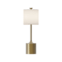 Alora Lighting Issa 11" Tall Buffet Table Lamp Brushed Gold / Ivory Linen