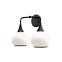 Alora Lighting Hazel 2 Light 17" Wide Bathroom Vanity Light with Opal Glass Shades Matte Black