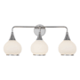 Alora Lighting Hazel 3 Light 27" Wide Bathroom Vanity Light with Opal Glass Shades Chrome