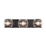 Alora Lighting Willow 3 Light 23" Wide Vanity Strip with Clear Glass Shades Matte Black