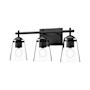 Alora Lighting Addison 3 Light 22" Wide Bathroom Vanity Light with Clear Glass Shades Matte Black