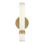 Alora Lighting Madison 14" Tall LED Wall Sconce Vintage Brass / Glossy Opal