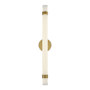 Alora Lighting Madison 30" Wide 3000K LED Bath Bar Vintage Brass / Glossy Opal