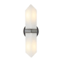 Alora Lighting Valencia 2 Light 15" Tall Wall Sconce Urban Bronze / Alabaster