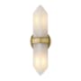 Alora Lighting Valencia 2 Light 15" Tall Wall Sconce Vintage Brass / Alabaster