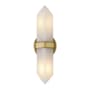 Alora Lighting Valencia 2 Light 15" Tall Wall Sconce Vintage Brass / Alabaster