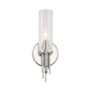 Alora Lighting Torres 12" Tall Wall Sconce Polished Nickel / Ribbed Glass