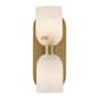 Alora Lighting Lucian 2 Light 12" Tall Wall Sconce Vintage Brass / Alabaster