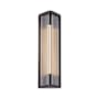 Alora Lighting Sabre 16" Tall LED Wall Sconce Ribbed Glass / Urban Bronze